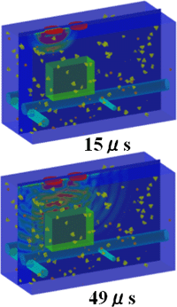 コンクリート構造物の超音波検査シミュレーション