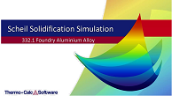 Scheil Solidification Simulations of 332.1 Foundry Aluminium Alloy