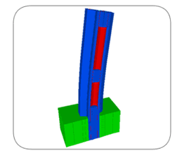 コンクリート非線形ＦＥＭ解析システムFINAL解析事例 ハイブリッド・ハニカム工法による 橋脚の３次元解析事例