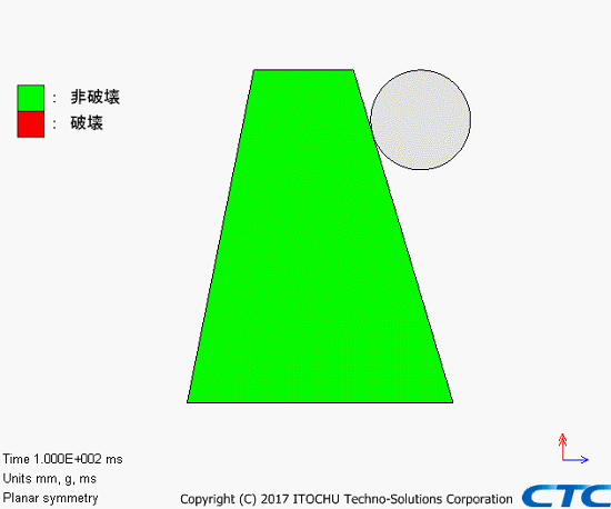 コンクリート製砂防堰堤(破壊状態)