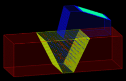 断面間自動補完により生成した溶接部不均質モデル：超音波解析ソフトウェア ComWAVE