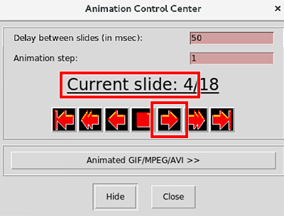 図16 Animation Control Centerの操作