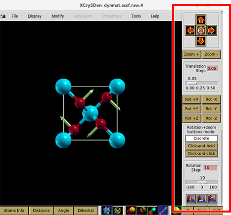 図17 SiO2(stishovite)の振動モードの可視化(mode番号4)