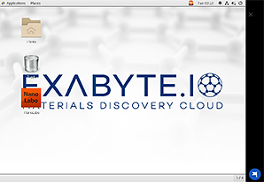 Exabyte.ioのリモートデスクトップ上でNanoLaboを起動
