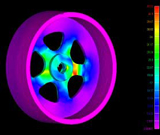 アルミホイールの応力解析