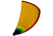 発電用原子力設備の球形管板の熱応力解析例