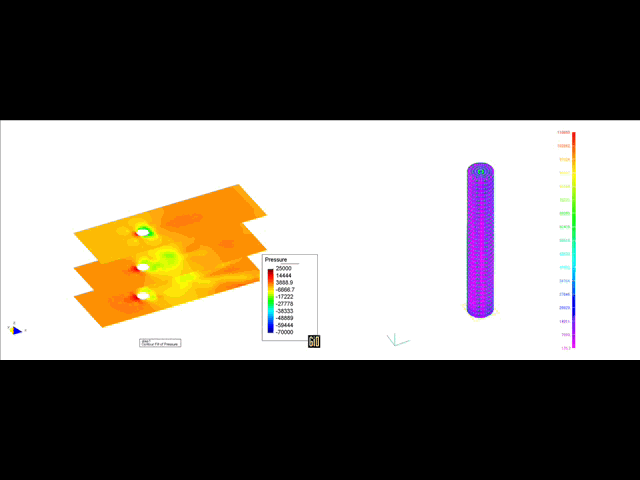 流体―構造連成解析の例（動的解析）