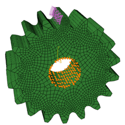 亀裂のない歯車FEMモデル