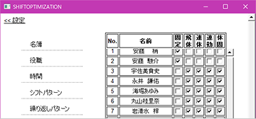 従業員への制約割り当て