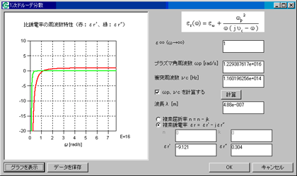 ドルーデ分散設定画面