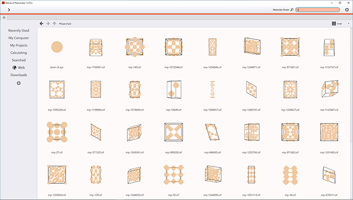 図1　Materials Projectから構造取得の様子