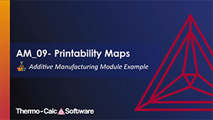 Example AM_09 - Printability Maps in the Additive