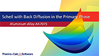 AA7075 合金における back diffusion を考慮したScheilモデルの凝固シミュレーション　Scheil Solidification Simulation with Back Diffusion in the Primary Phase for Alloy AA7075