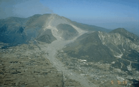 図35-1　1991年噴火後の雲仙普賢岳（Courtesy of the U.S. Geological Survey）