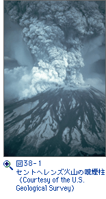 図38-1　セントヘレンズ火山の噴煙柱（Courtesy of the U.S. Geological Survey）