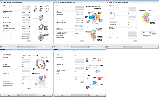 Strain Wave Gear ModelerのGUI