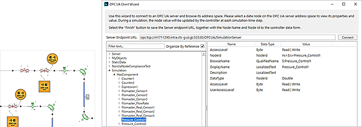 図2：FlomasterとOPC UAの接続